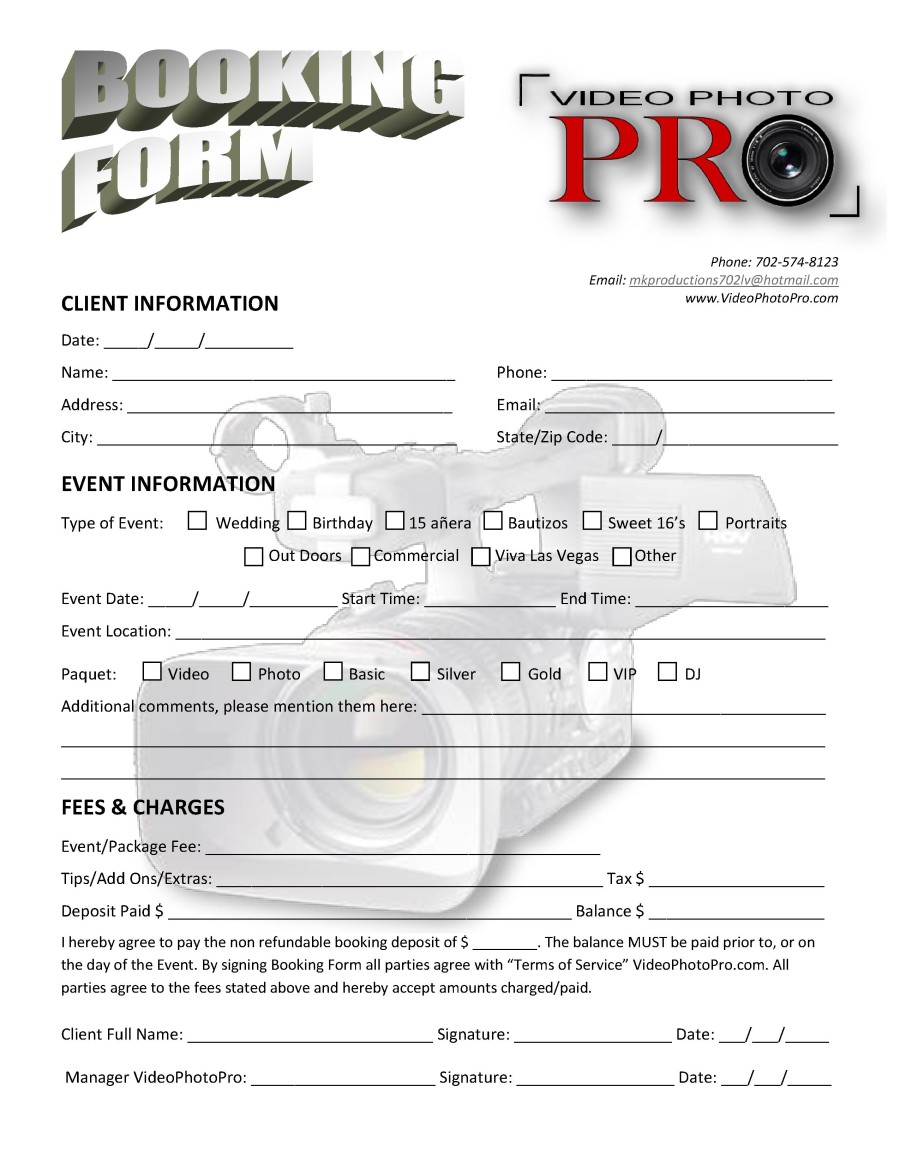VPP Booking Form